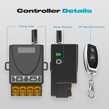 GLC 3km Long Distance 30a Relay Rf Remote Control Switch 24v Wireless Switch Receiver Dc12v Wireless Remote Switch With Feedback