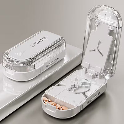 New Half-Third Particularized Pill Cutter, Adjustable Pill Cutter, Food Grade Safe Material, Non-Slip Base, Easily Cut Pills, Suitable for Traveling and Camping