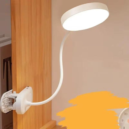 LED Desk Lamp, Touch-Controlled Clip-On Reading Light - 3 Color Temperatures, USB Rechargeable, Eye-Care Soft Light for Bedroom & Home Use