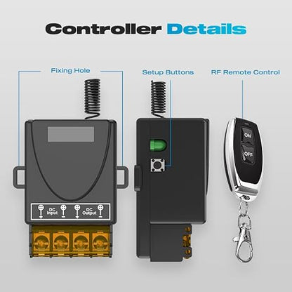 GLC 3km Long Distance 30a Relay Rf Remote Control Switch 24v Wireless Switch Receiver Dc12v Wireless Remote Switch With Feedback