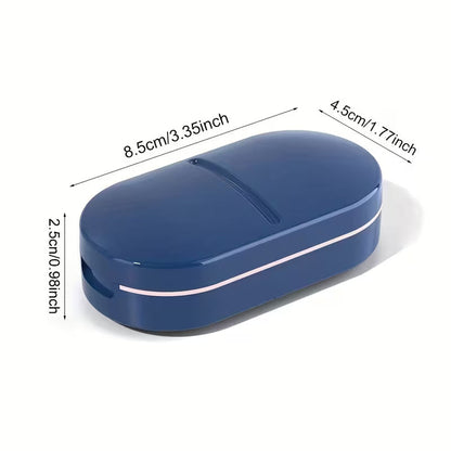 Pill Cutter Splitter Portable Pill Divider Compartment Box Tablet Divider Medicine Tool Kit