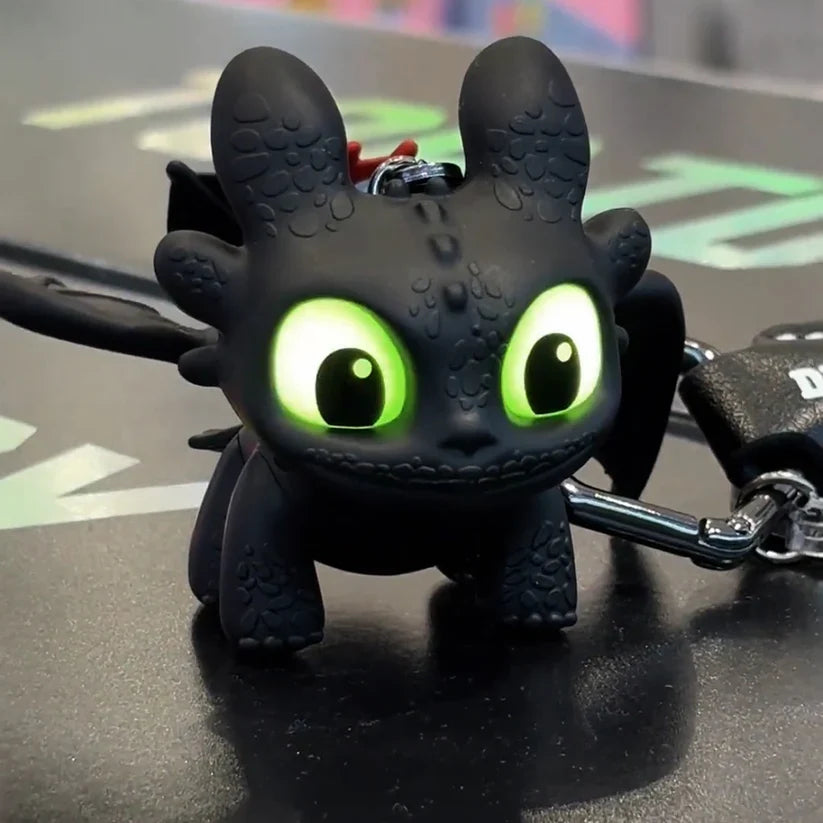 Light-Up Toothless Dragon Keychain